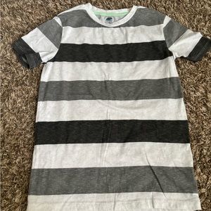 Old Navy White Striped Softest T-Shirt Boys Size Large 10/12